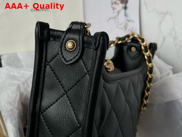 Chanel Hobo Handbag in Black Calfskin Ref AS4532 Replica