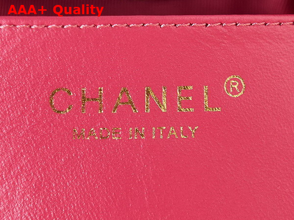 Chanel Hobo Handbag in Fuchsia Cashmere Tweed Gold Tone Metal AS3562 Replica