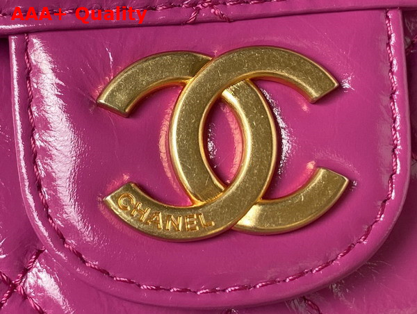 Chanel Hobo Handbag in Light Purple Purple Shiny Crumpled Calfskin Gold Tone Metal AS4322 Replica