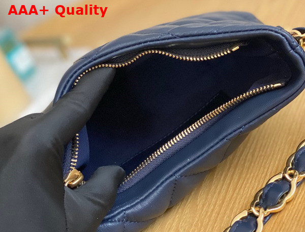 Chanel Hobo Handbag in Navy Blue Lambskin AS3562 Replica