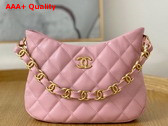 Chanel Hobo Handbag in Pink Lambskin AS3562 Replica