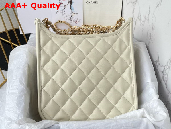 Chanel Hobo Handbag in White Calfskin Ref AS4532 Replica