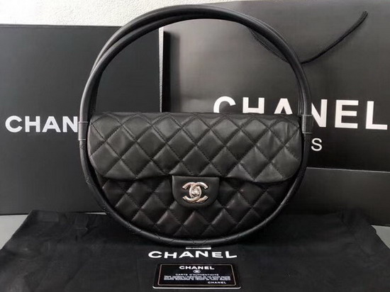 Chanel Hula Hoop Bag in Black Lambskin