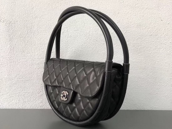 Chanel Hula Hoop Bag in Black Lambskin