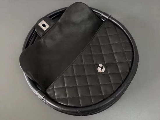 Chanel Hula Hoop Bag in Black Lambskin