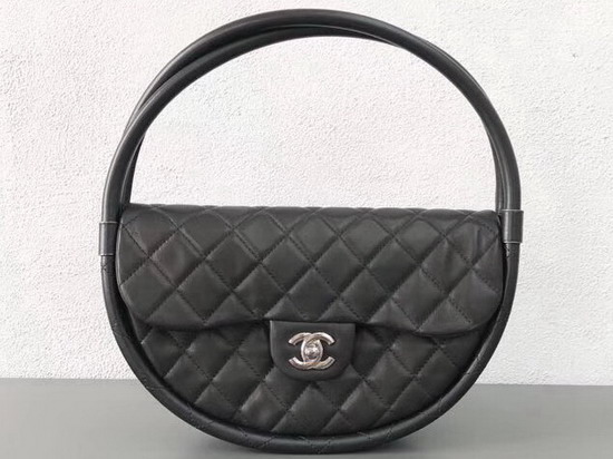 Chanel Hula Hoop Bag in Black Lambskin