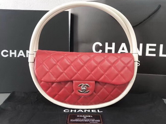 Chanel Hula Hoop Bag in Red Lambskin