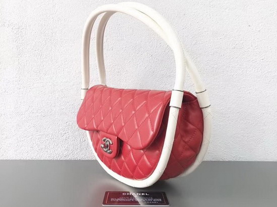 Chanel Hula Hoop Bag in Red Lambskin