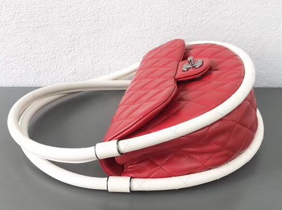 Chanel Hula Hoop Bag in Red Lambskin