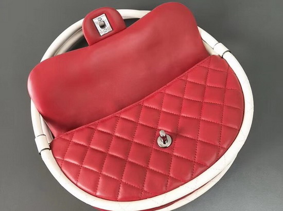 Chanel Hula Hoop Bag in Red Lambskin