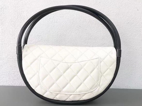 Chanel Hula Hoop Bag in White Lambskin