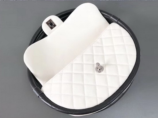 Chanel Hula Hoop Bag in White Lambskin