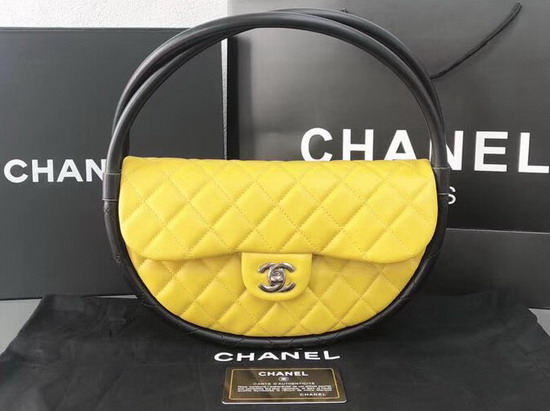 Chanel Hula Hoop Bag in Yellow Lambskin