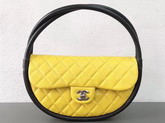 Chanel Hula Hoop Bag in Yellow Lambskin