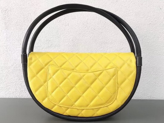 Chanel Hula Hoop Bag in Yellow Lambskin