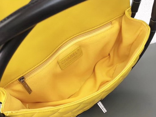 Chanel Hula Hoop Bag in Yellow Lambskin