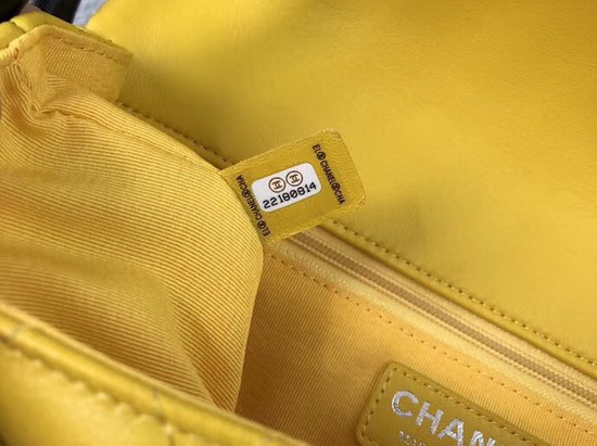 Chanel Hula Hoop Bag in Yellow Lambskin