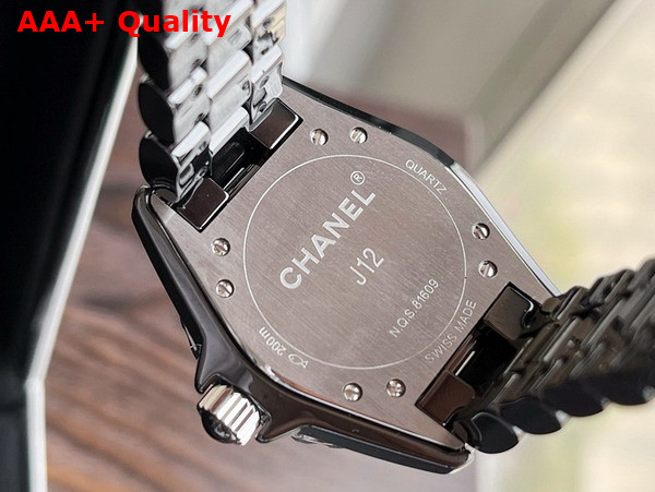 Chanel J12 Watch 33mm Black Highly Resistant Ceramic and Steel Diamond Indicators H5701 Replica