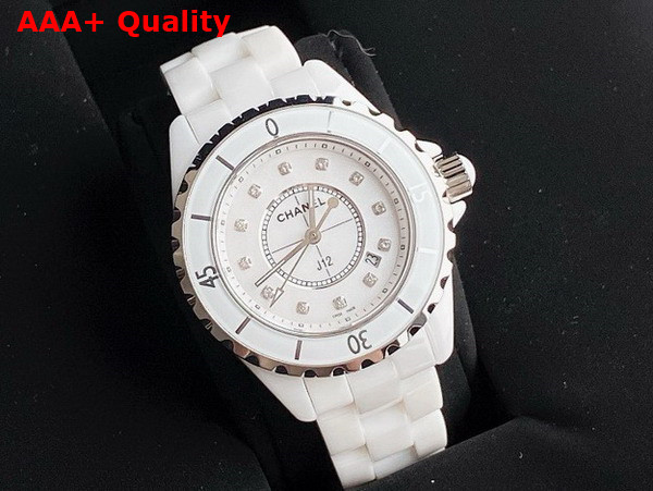 Chanel J12 Watch 33mm White Highly Resistant Ceramic and Steel Diamond Indicators H5703 Replica