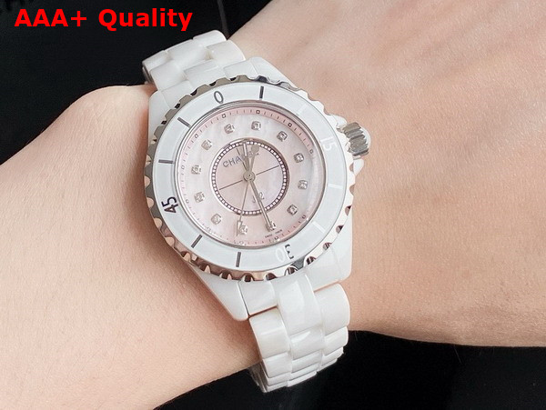 Chanel J12 Watch 33mm White Highly Resistant Ceramic and Steel Diamond Indicators H5703 Replica