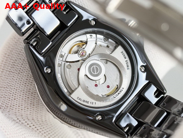 Chanel J12 Watch Caliber 12 1 38mm Black Highly Resistant Ceramic and Steel Diamond Indicators H5702 Replica