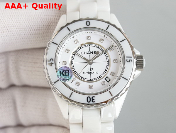 Chanel J12 Watch Caliber 12 1 38mm White Highly Resistant Ceramic and Steel Diamond Indicators H5705 Replica