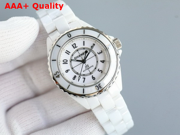 Chanel J12 Watch Caliber 12 2 33mm White Highly Resistant Ceramic and Steel H5699 Replica