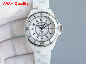 Chanel J12 Watch Caliber 12 2 33mm White Highly Resistant Ceramic and Steel H5699 Replica