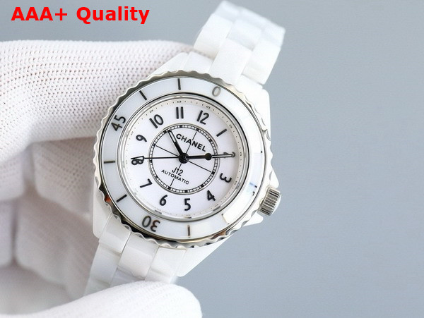 Chanel J12 Watch Caliber 12 2 33mm White Highly Resistant Ceramic and Steel H5699 Replica