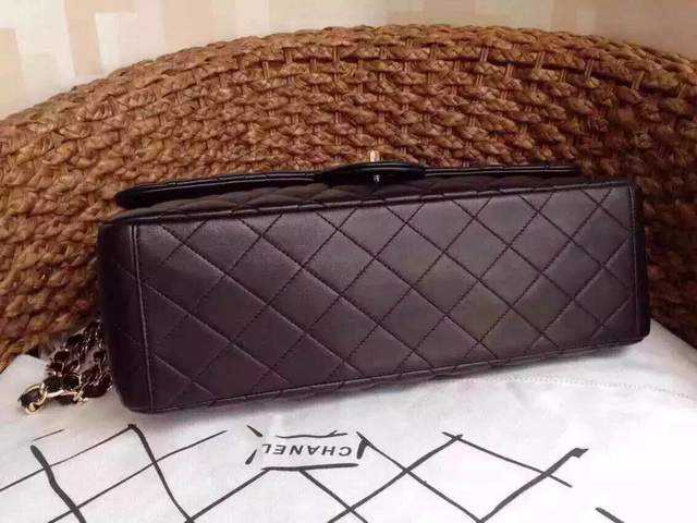 Chanel Jumbo Flap Bag Black Lambskin Gold Hardware for Sale