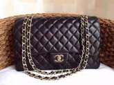 Chanel Jumbo Flap Bag Black Lambskin Gold Hardware for Sale