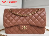 Chanel Jumbo Flap Bag in Brown Beige Lambskin Replica