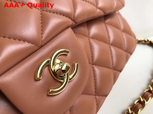 Chanel Jumbo Flap Bag in Brown Beige Lambskin Replica