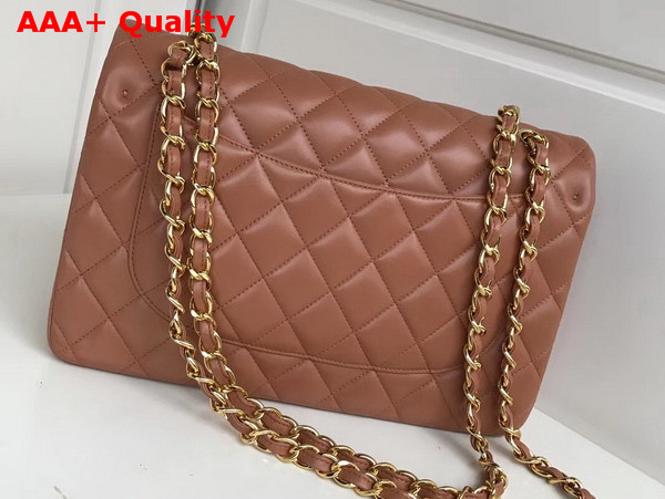 Chanel Jumbo Flap Bag in Brown Beige Lambskin Replica