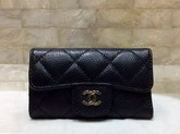 Chanel Key Holder in Black Caviar Leather