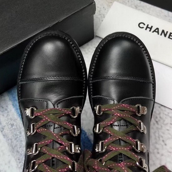 Chanel Lace Ups in Black Calfskin