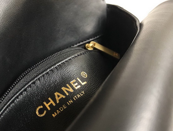 Chanel Lambskin Double Flap Bag in Black A57277