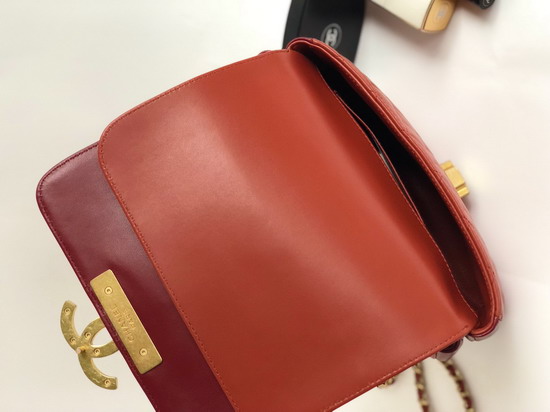 Chanel Lambskin Double Flap Bag in Red A57277