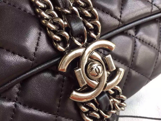 Chanel Lambskin Evening Clutch Bag Black for Sale