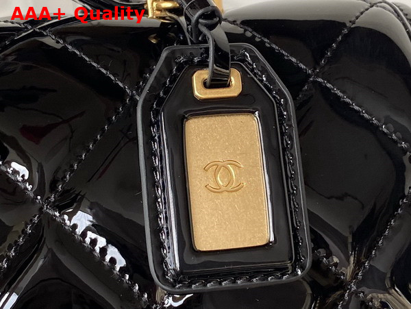 Chanel Large Backpack Patent Calfskin Gold Tone Metal Black Ref AS3662 Replica