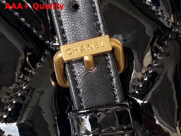 Chanel Large Backpack Patent Calfskin Gold Tone Metal Black Ref AS3662 Replica