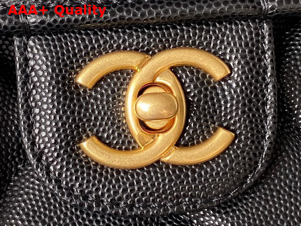 Chanel Large Backpack in Black Grained Calfskin Gold Tone Metal As3662 Replica