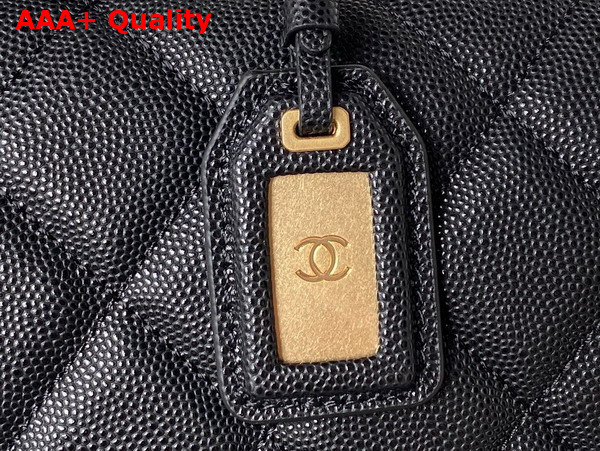 Chanel Large Backpack in Black Grained Calfskin Gold Tone Metal As3662 Replica