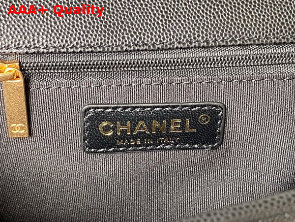 Chanel Large Backpack in Black Grained Calfskin Gold Tone Metal As3662 Replica