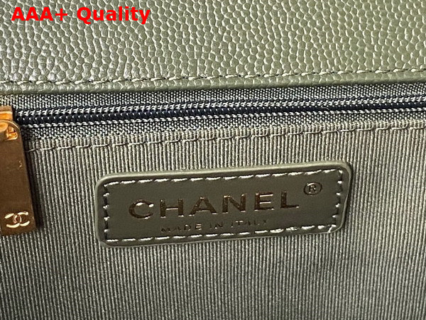 Chanel Large Backpack in Dark Green Grained Calfskin Gold Tone Metal As3662 Replica