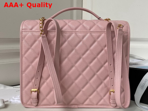 Chanel Large Backpack in Pink Grained Calfskin Gold Tone Metal As3662 Replica