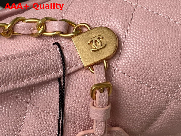 Chanel Large Backpack in Pink Grained Calfskin Gold Tone Metal As3662 Replica