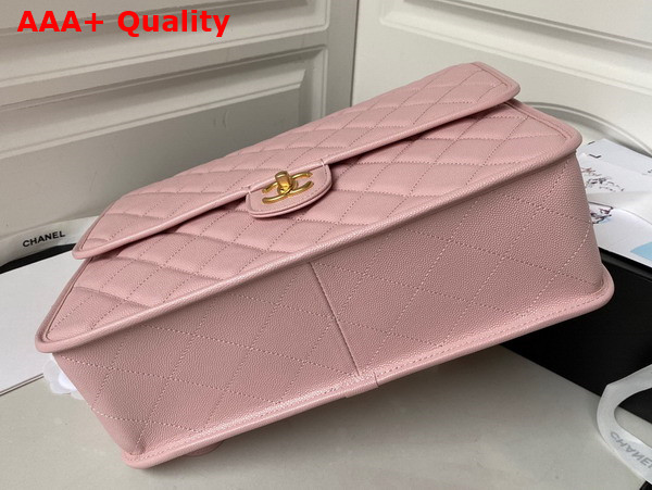 Chanel Large Backpack in Pink Grained Calfskin Gold Tone Metal As3662 Replica