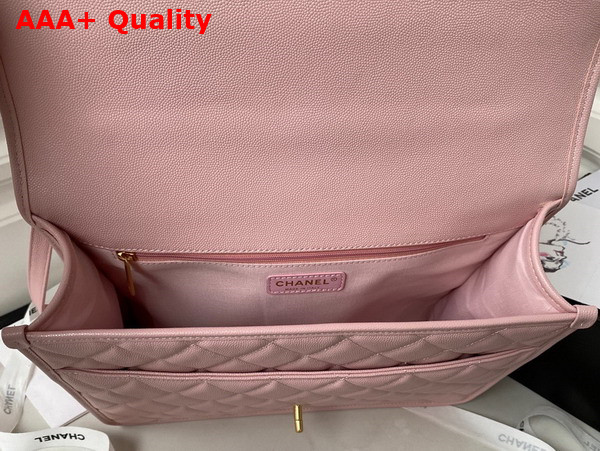 Chanel Large Backpack in Pink Grained Calfskin Gold Tone Metal As3662 Replica