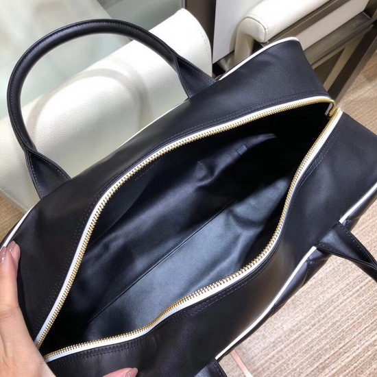 Chanel Large Bowling Bag in Black Calfskin